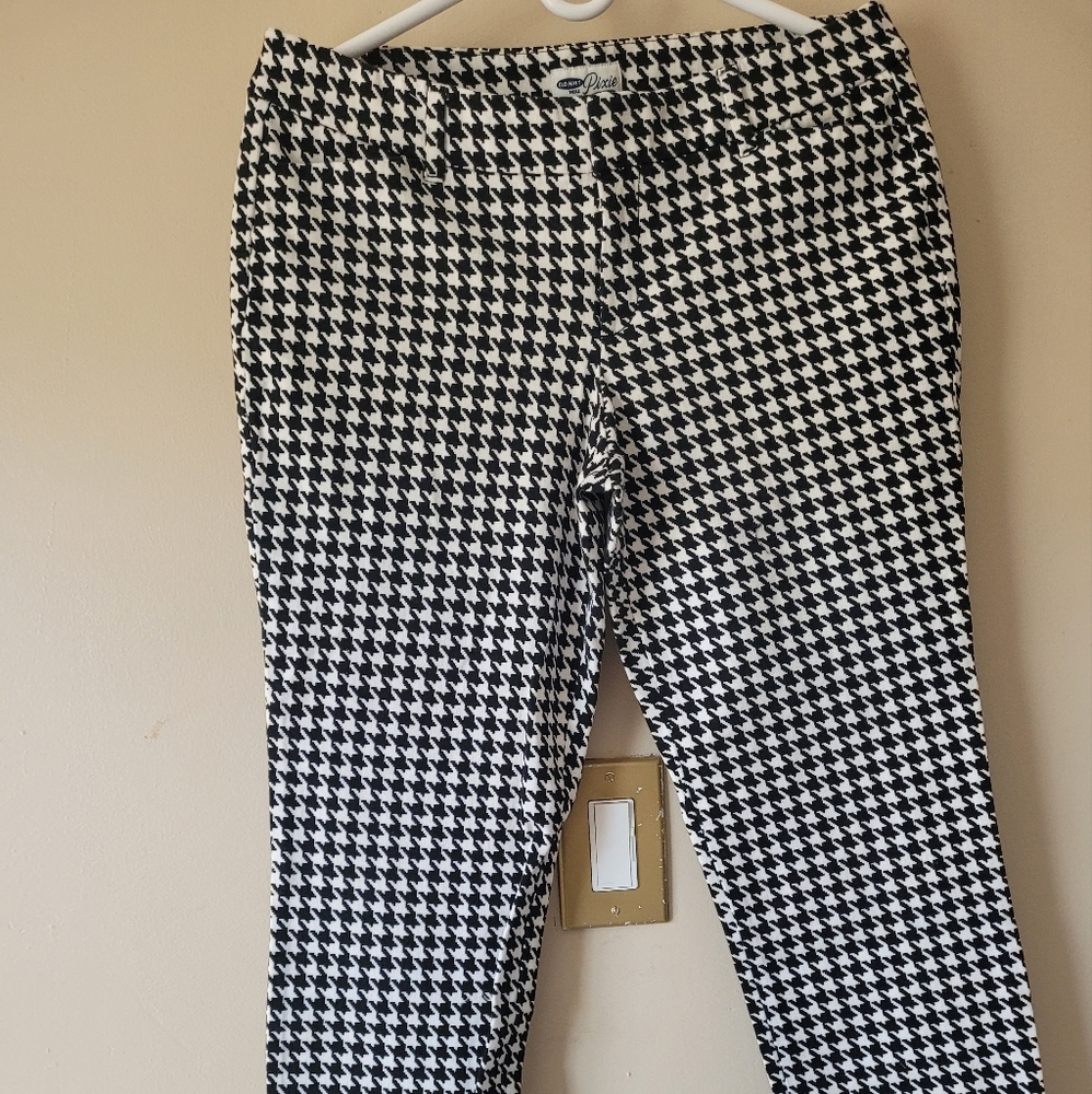 Black and White Women's Work Pants